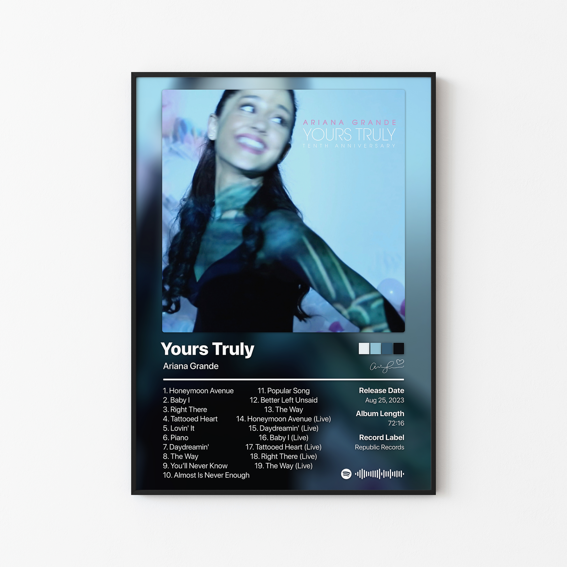 Ariana Grande Yours Truly Album Poster