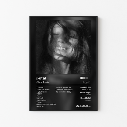 Ariana Grande petal Album Poster