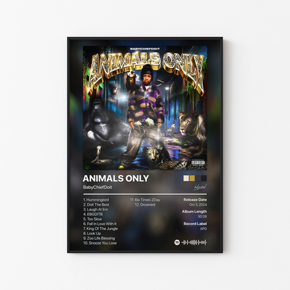 BabyChiefDoit ANIMALS ONLY Album Poster