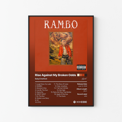 BabyChiefDoit Rise Against My Broken Odds Album Poster