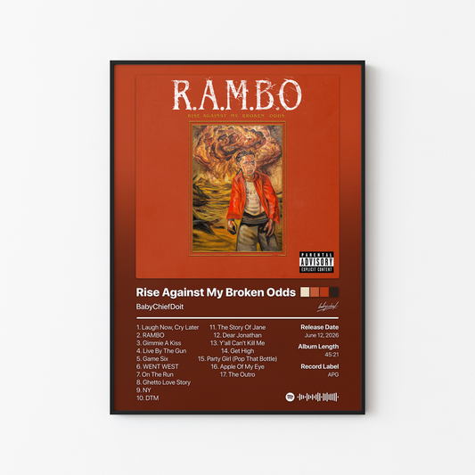BabyChiefDoit Rise Against My Broken Odds Album Poster