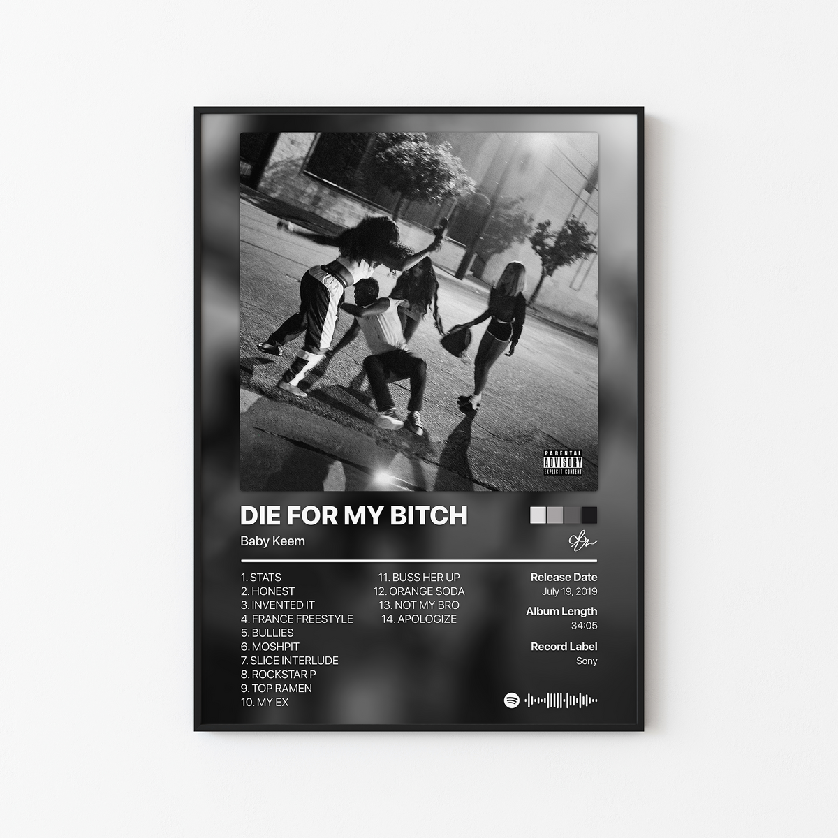 Baby Keem DIE FOR MY BITCH Album Poster