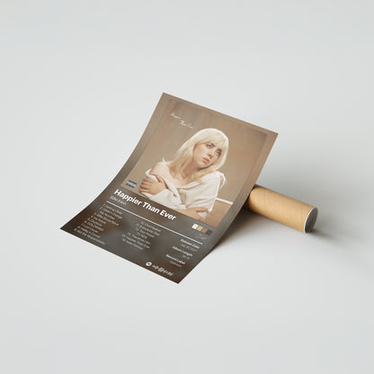 Billie Eilish Happier Than Ever Album Poster