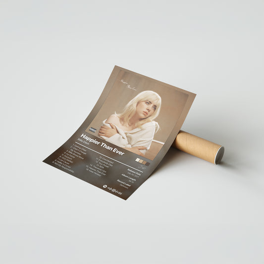 Billie Eilish Happier Than Ever Album Poster