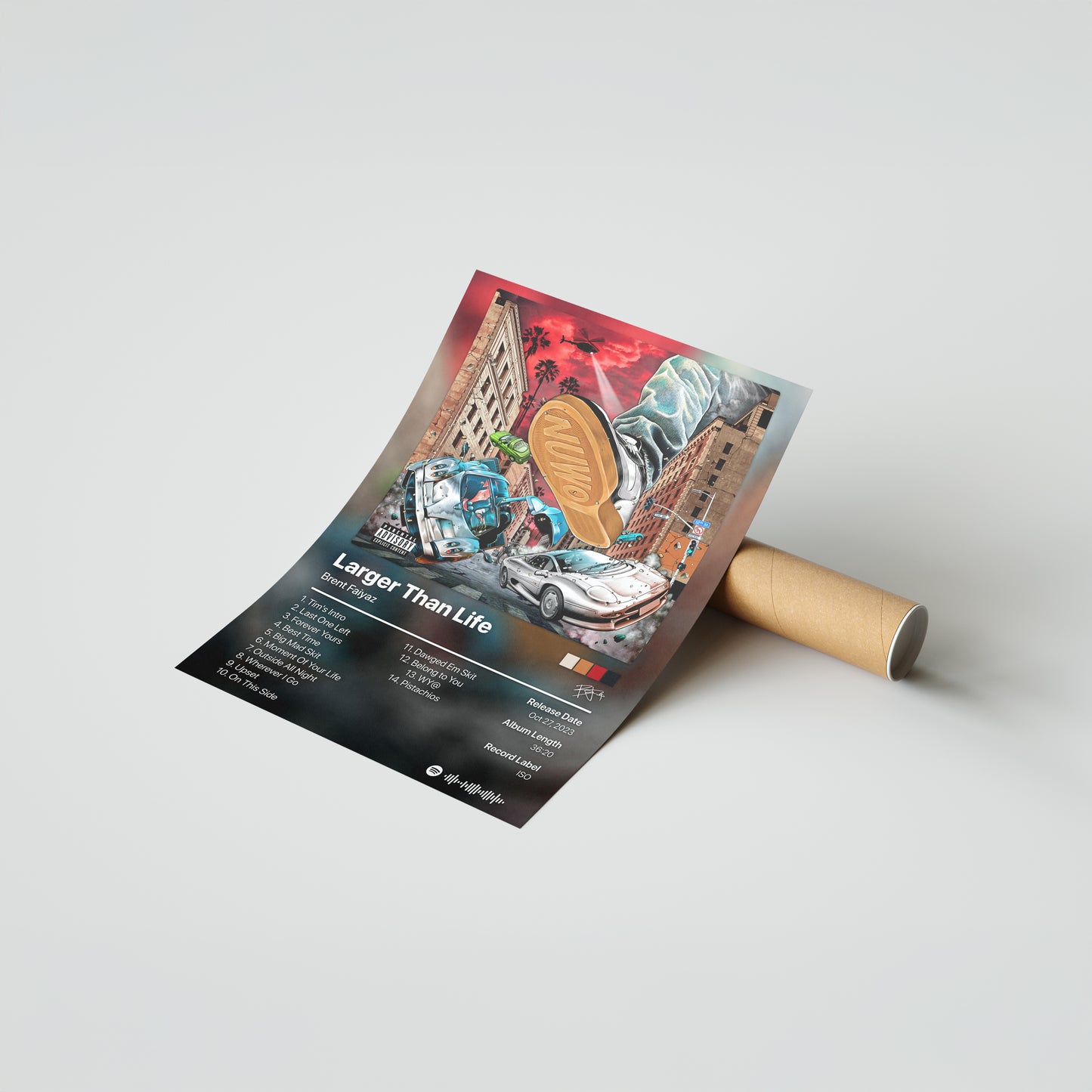 Brent Faiyaz Larger Than Life Album Poster