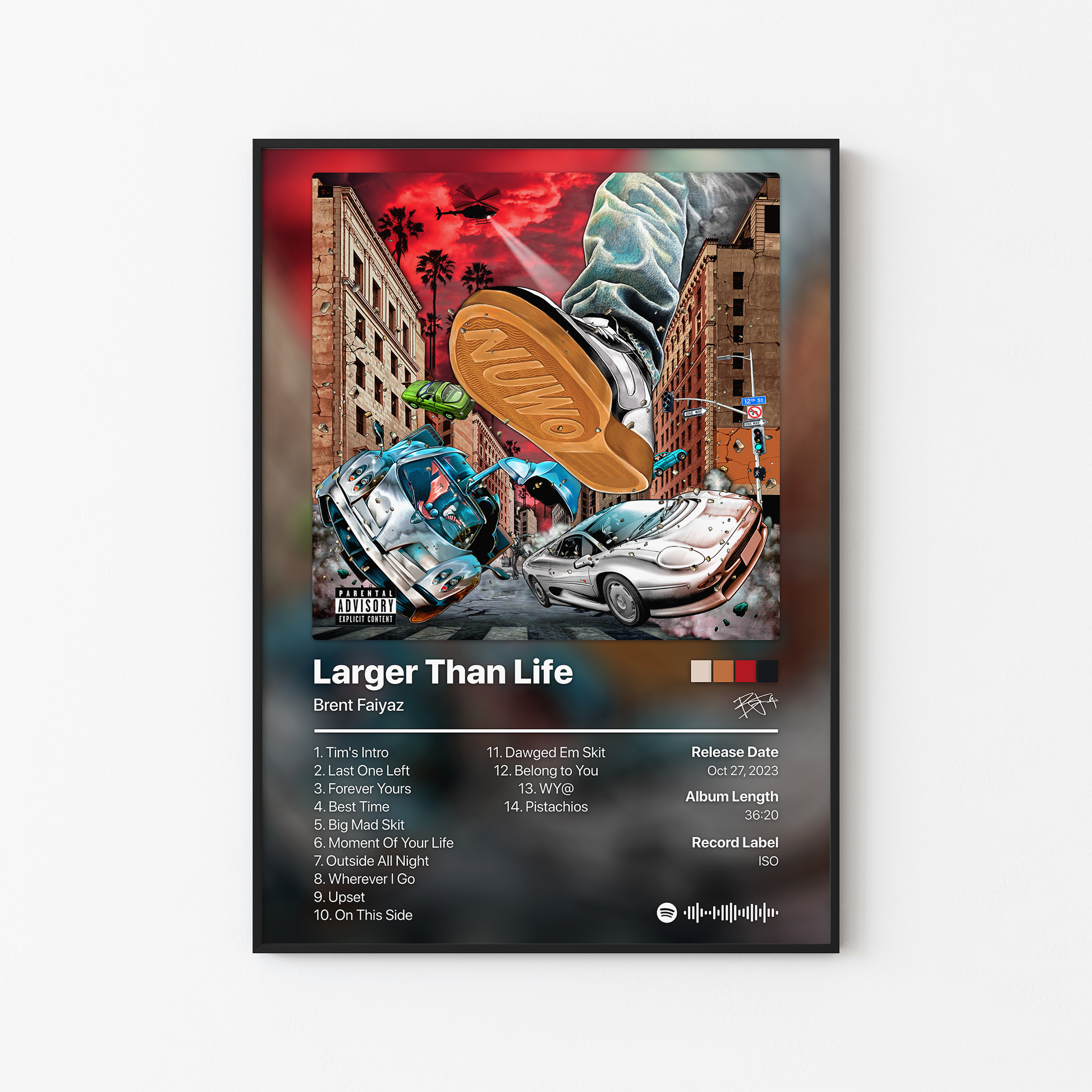 Brent Faiyaz Larger Than Life Album Poster