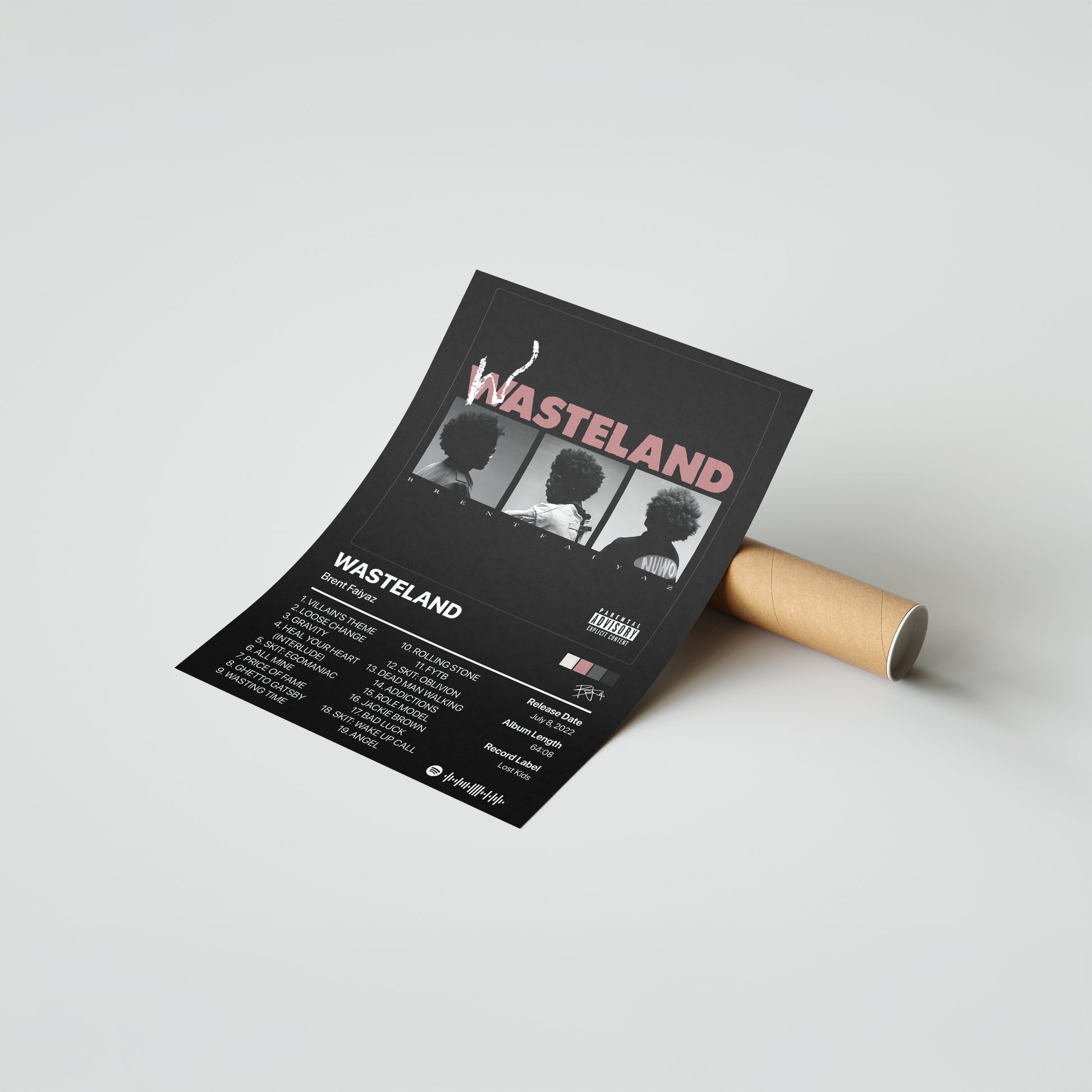 Brent Faiyaz WASTELAND Album Poster