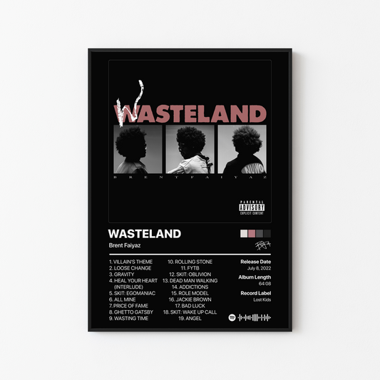 Brent Faiyaz WASTELAND Album Poster