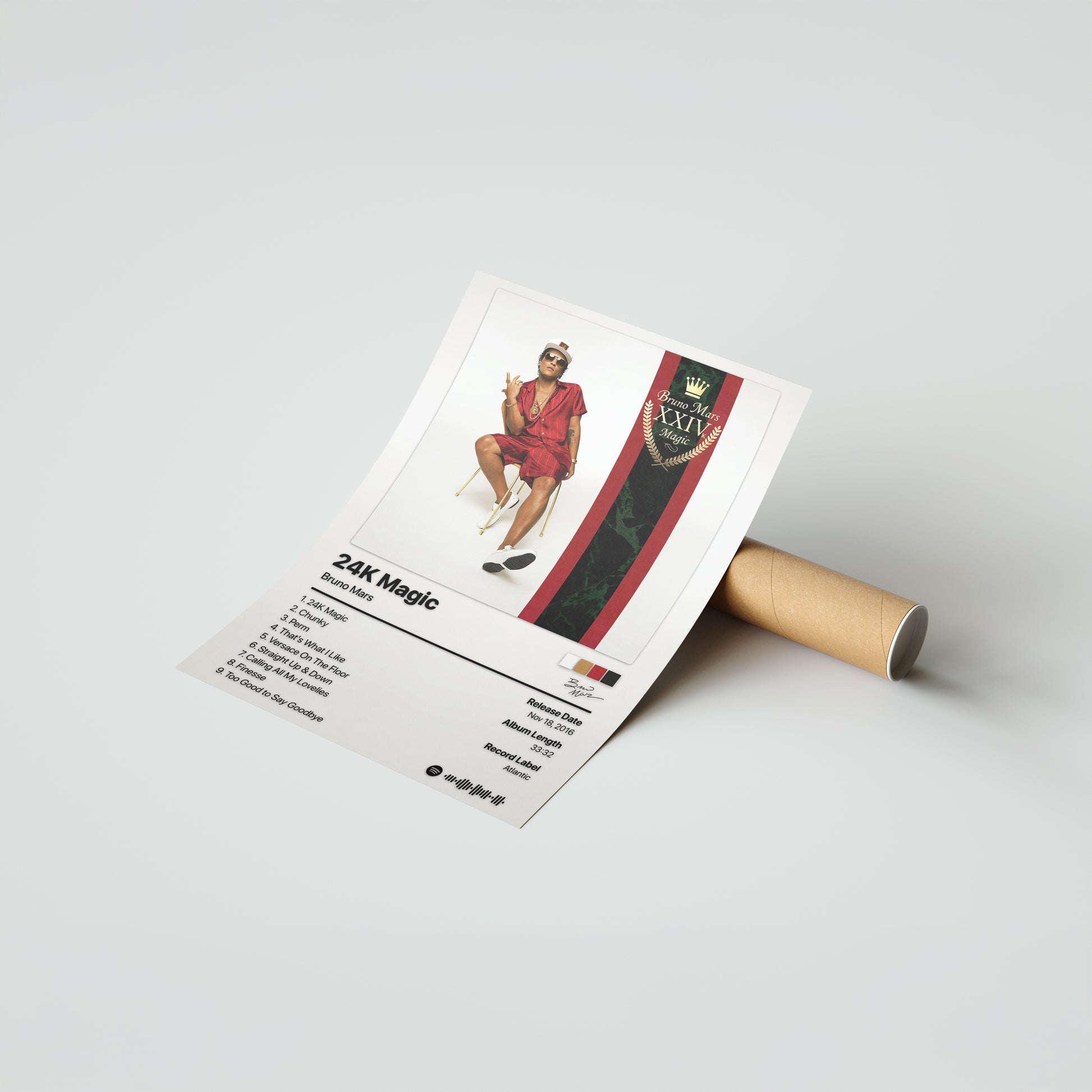Bruno Mars 24K Magic Album Poster