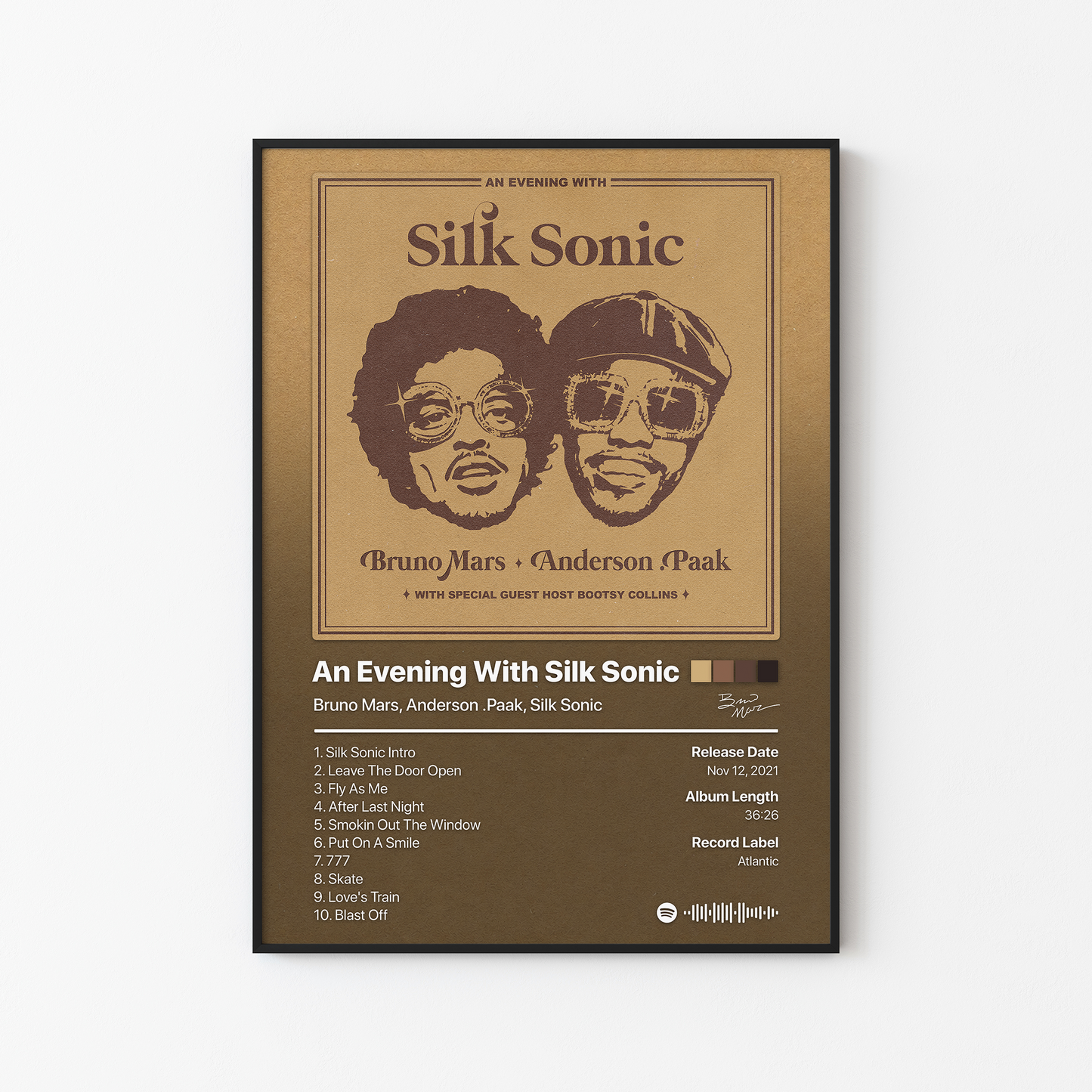 Bruno Mars An Evening With Silk Sonic Album Poster