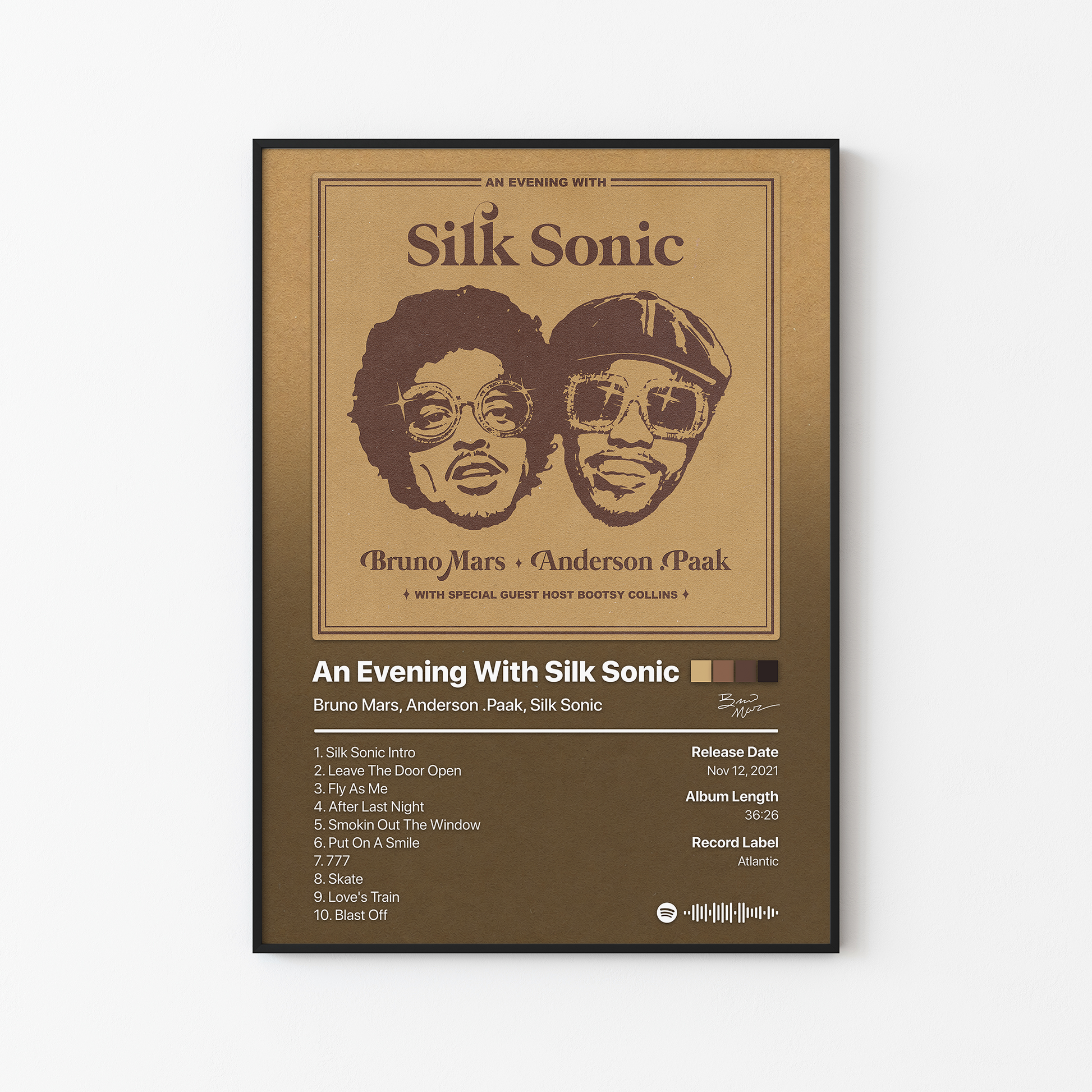 Bruno Mars An Evening With Silk Sonic Album Poster