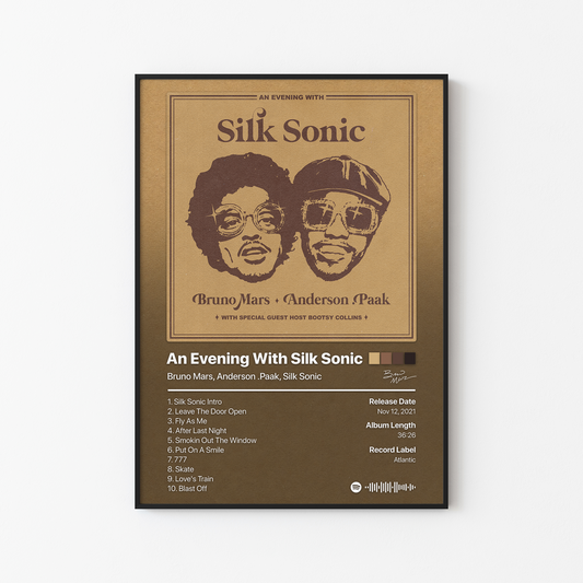 Bruno Mars An Evening With Silk Sonic Album Poster