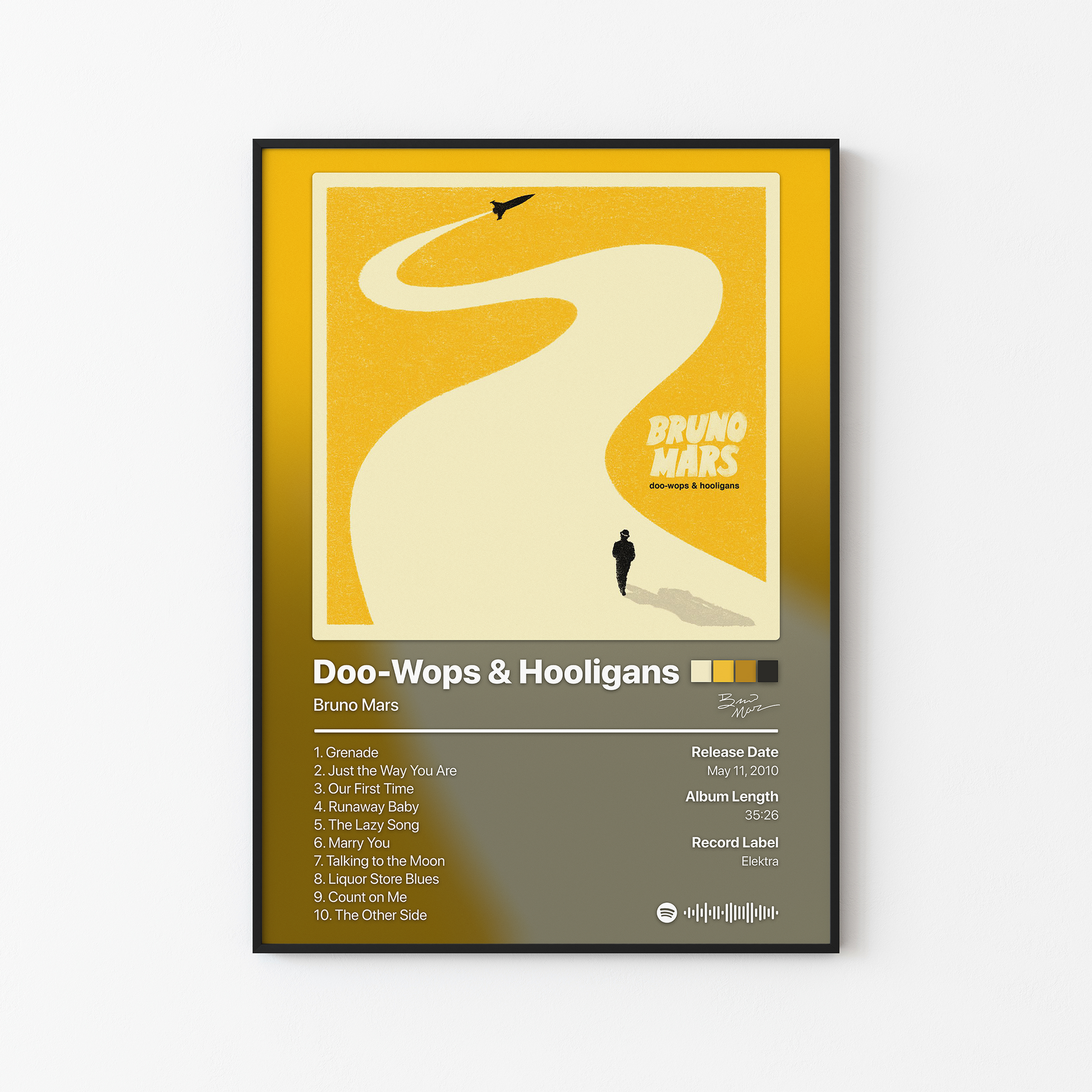Bruno Mars Doo-Wops & Hooligans Album Poster