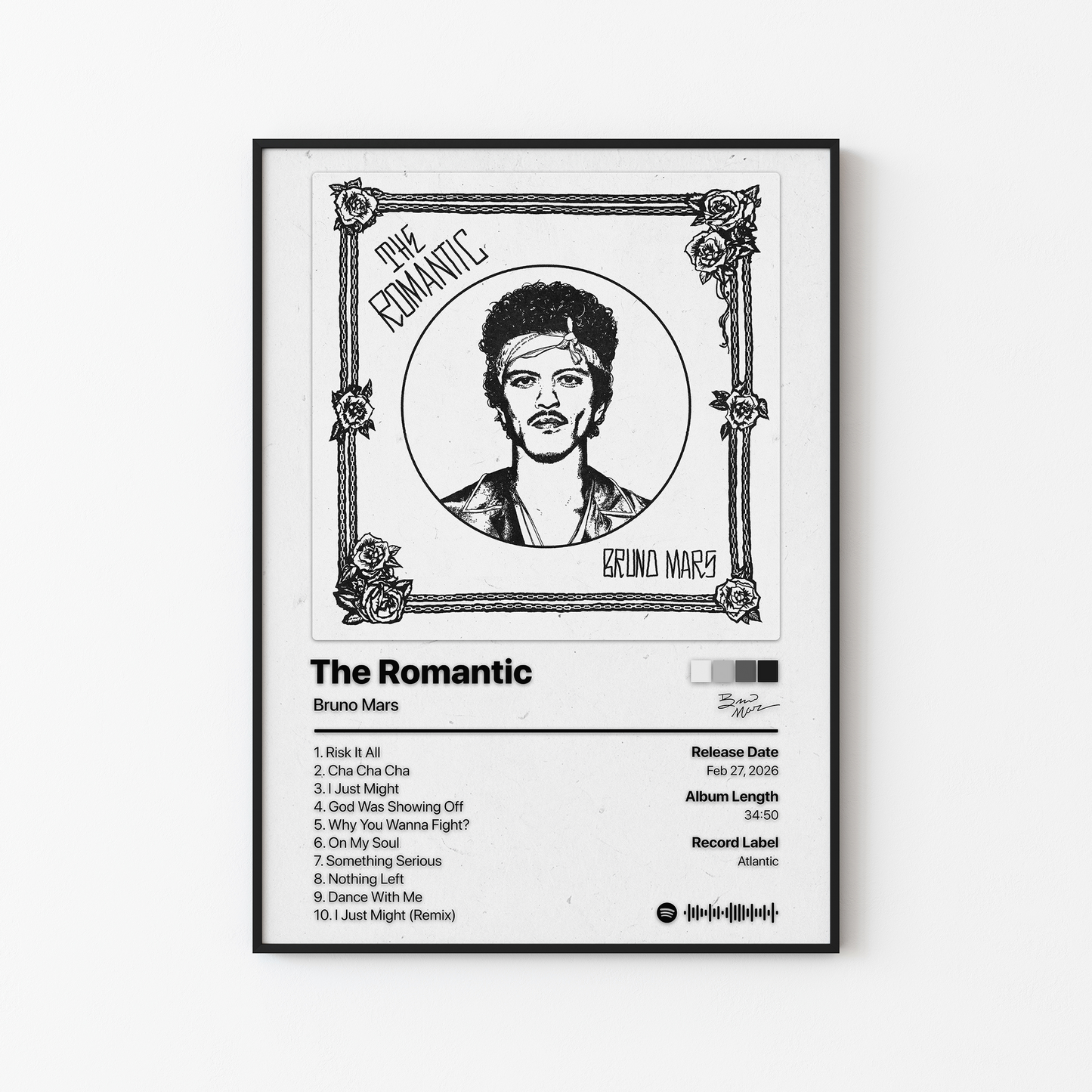 Bruno Mars The Romantic Album Poster
