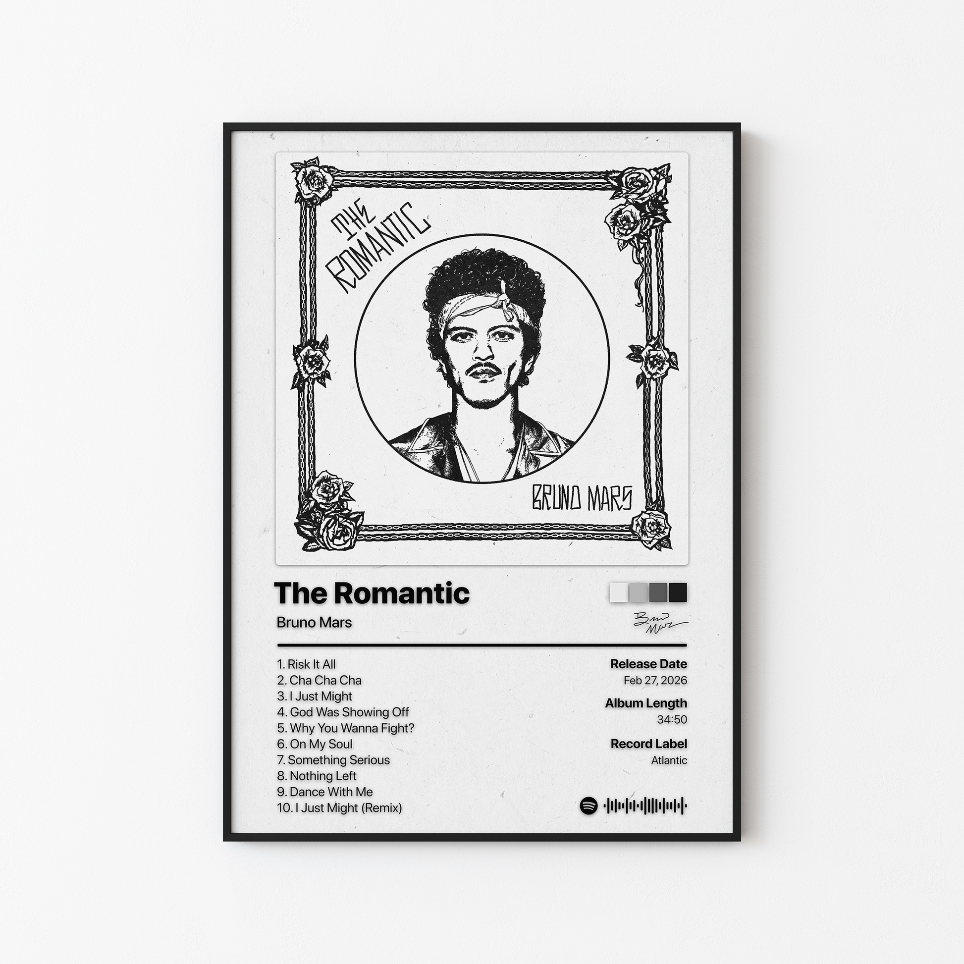 Bruno Mars The Romantic Album Poster