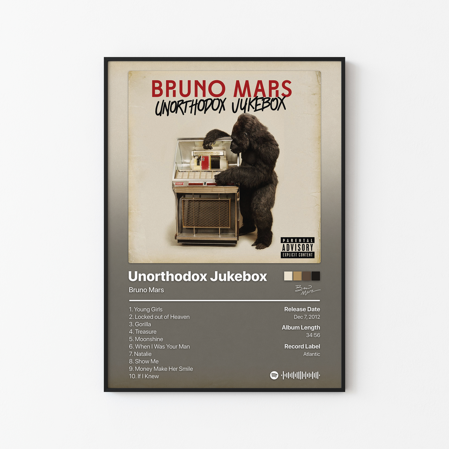 Bruno Mars Unorthodox Jukebox Album Poster