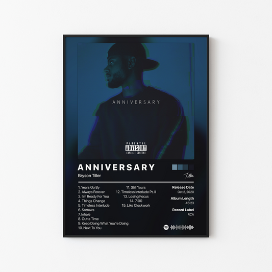 Bryson Tiller ANNIVERSARY Album Poster