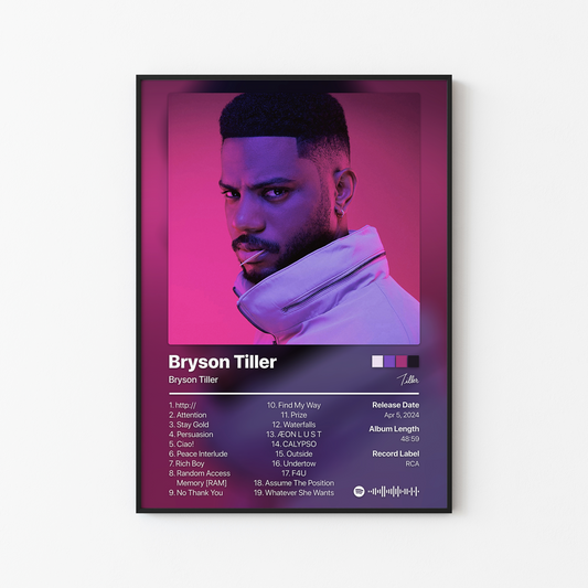 Bryson Tiller Self Titled Album Poster