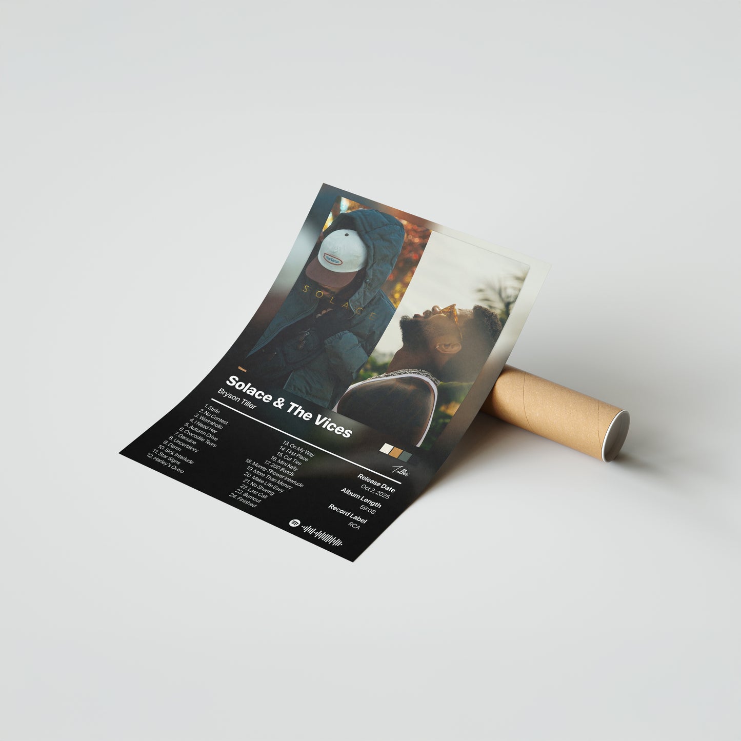 Bryson Tiller Solace & The Vices Album Poster