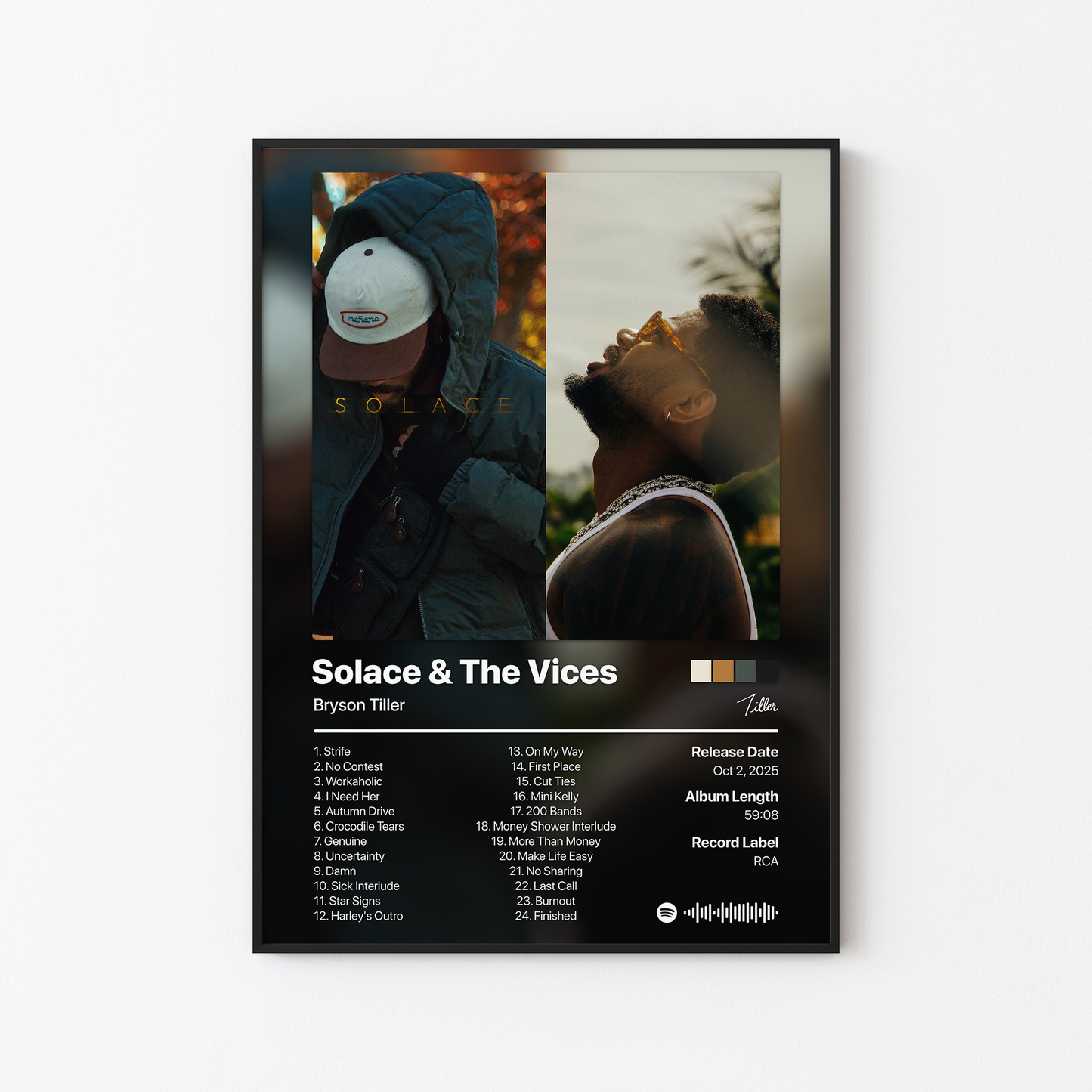 Bryson Tiller Solace & The Vices Album Poster