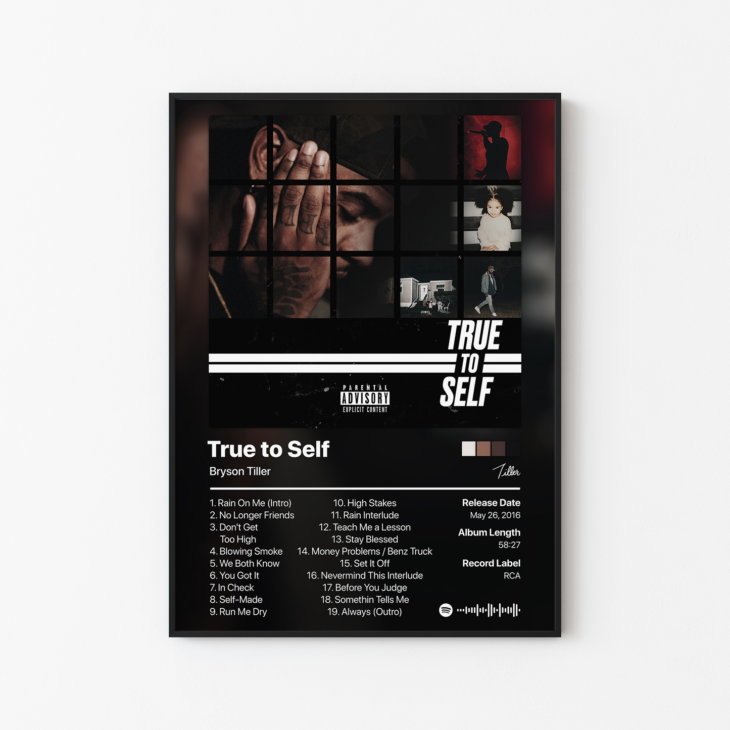 Bryson Tiller True to Self Album Poster