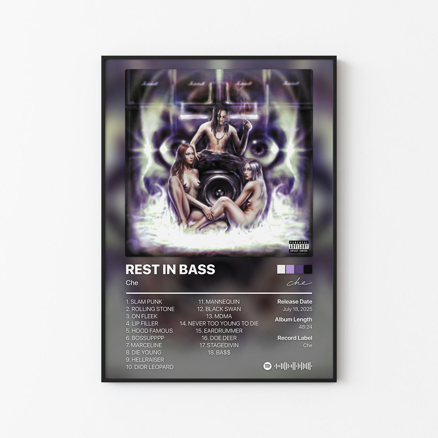Che REST IN BASS Album Poster