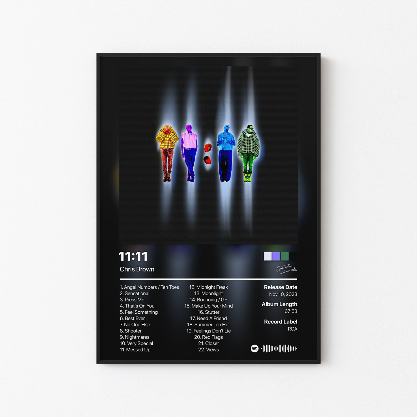 Chris Brown 1 1 1 1 Album Poster