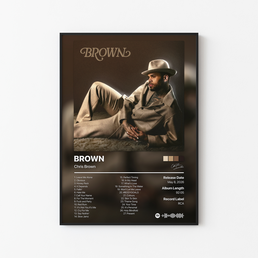 Chris Brown BROWN Album Poster