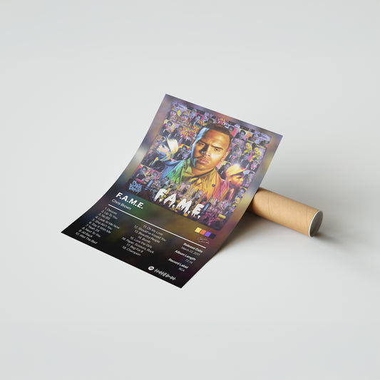Chris Brown FAME Album Poster