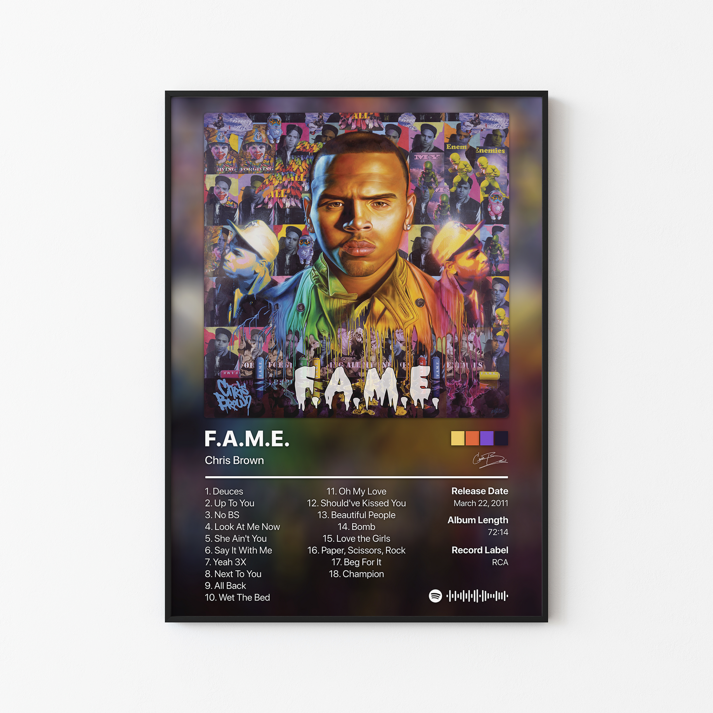 Chris Brown FAME Album Poster