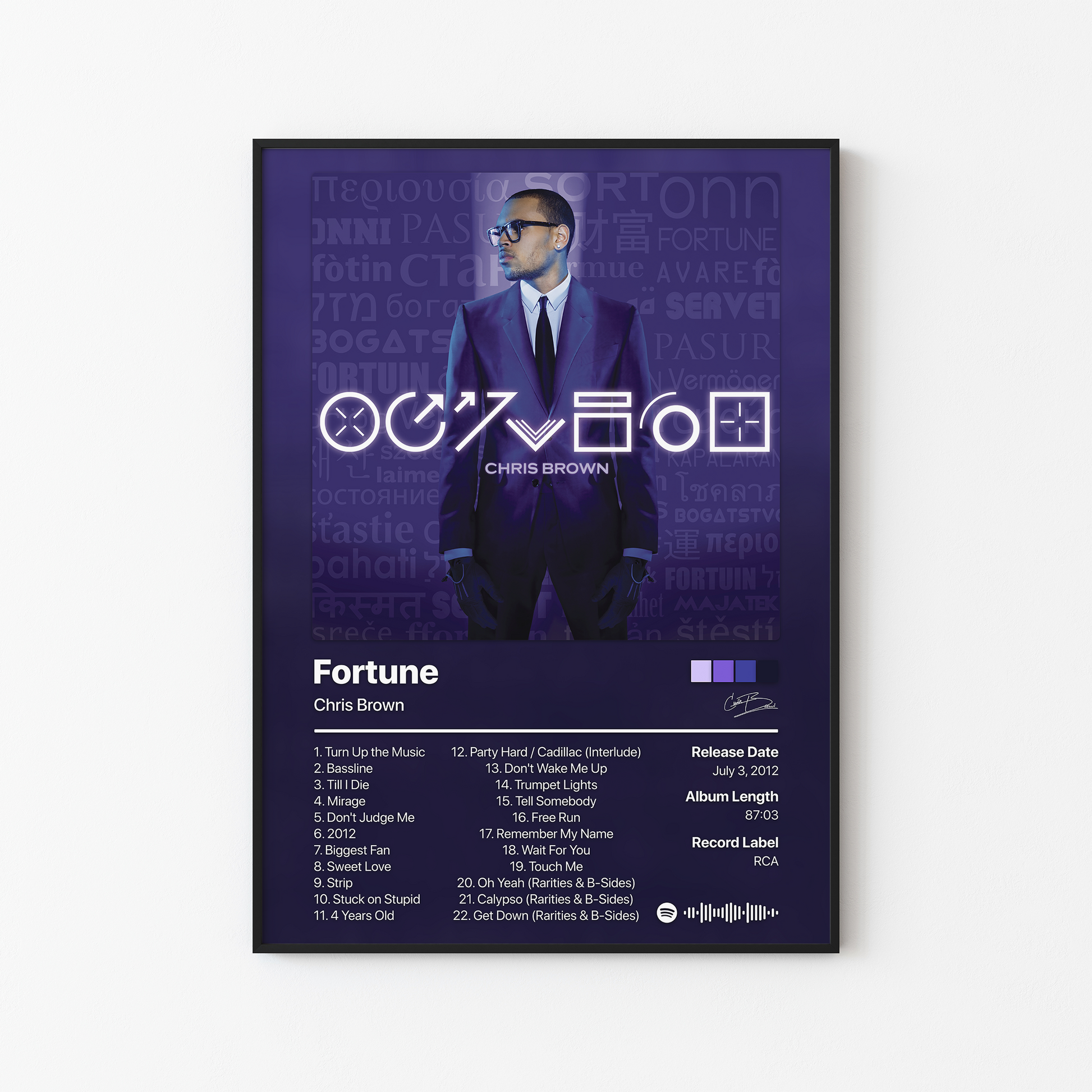 Chris Brown Fortune Album Poster