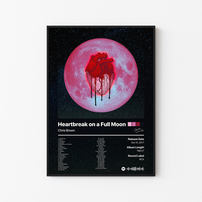 Chris Brown Heartbreak on a Full Moon Album Poster