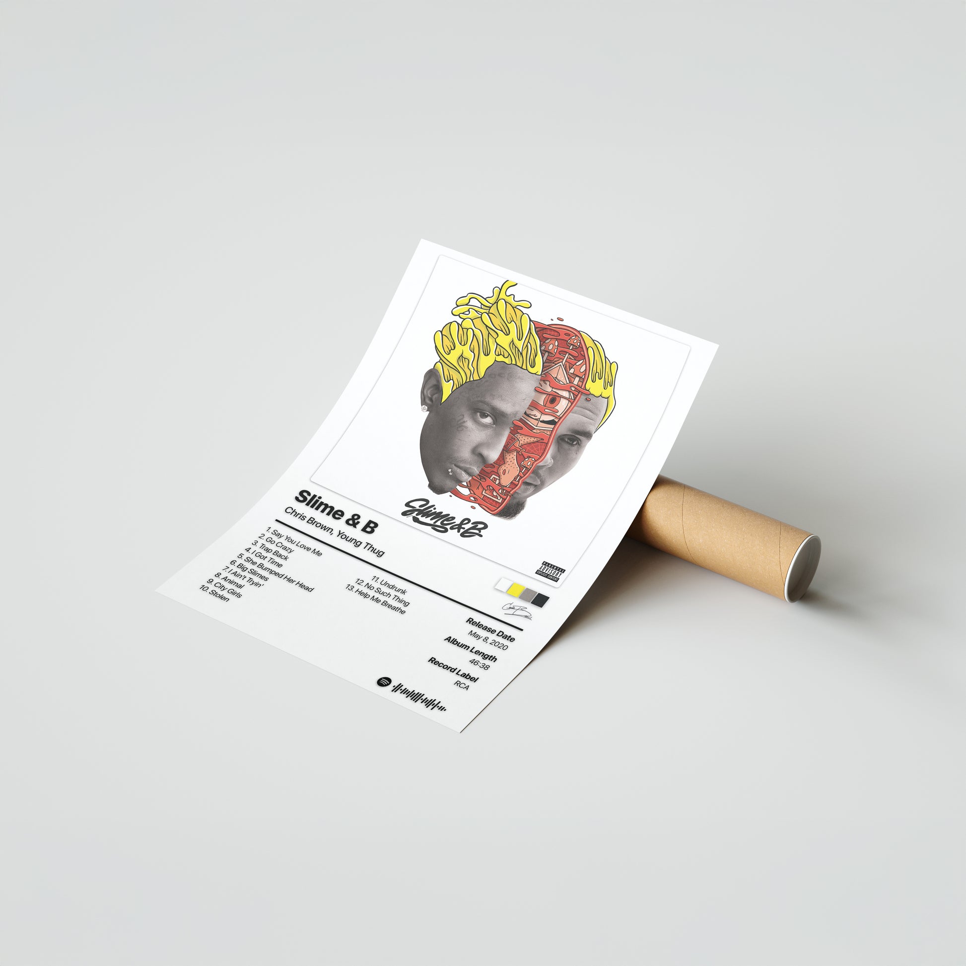 Chris Brown Slime and B Album Poster