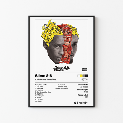 Chris Brown Slime and B Album Poster