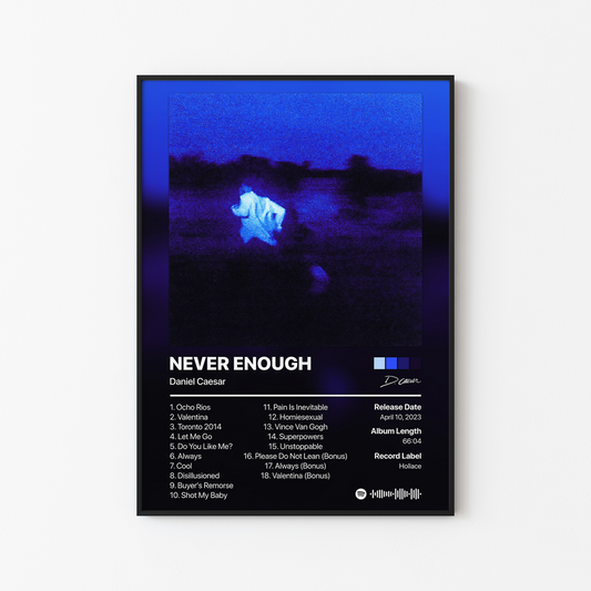 Daniel Caesar NEVER ENOUGH Album Poster