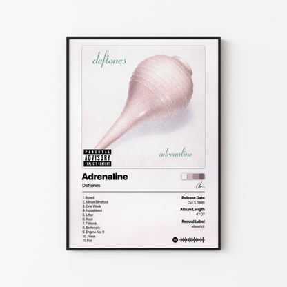 Deftones Adrenaline Album Poster
