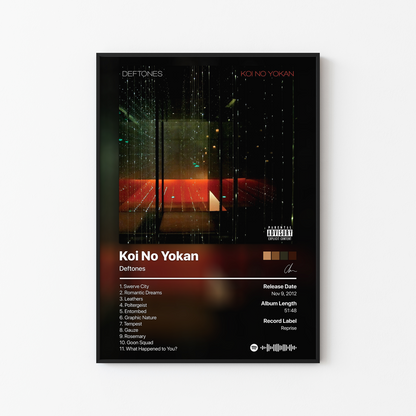 Deftones Koi No Yokan Album Poster
