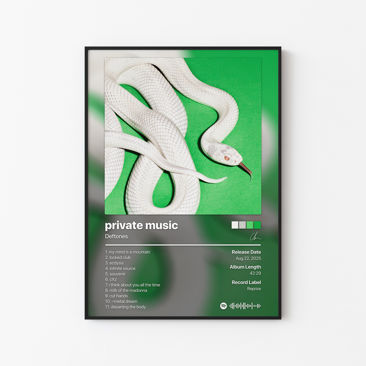 Deftones private music Album Poster