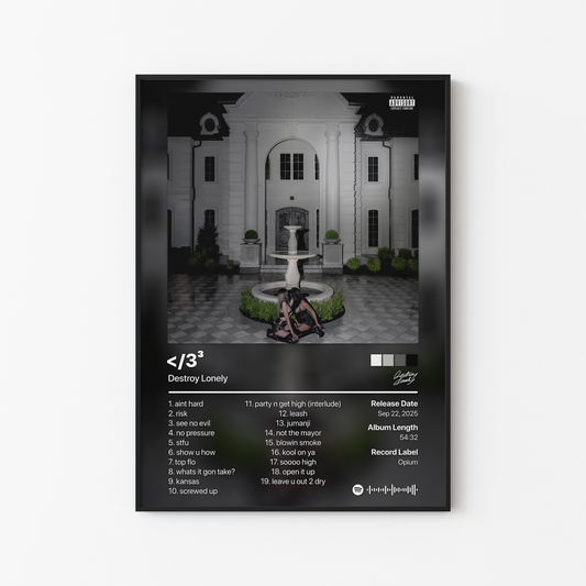 Destroy Lonely Broken Heart 3 Album Poster