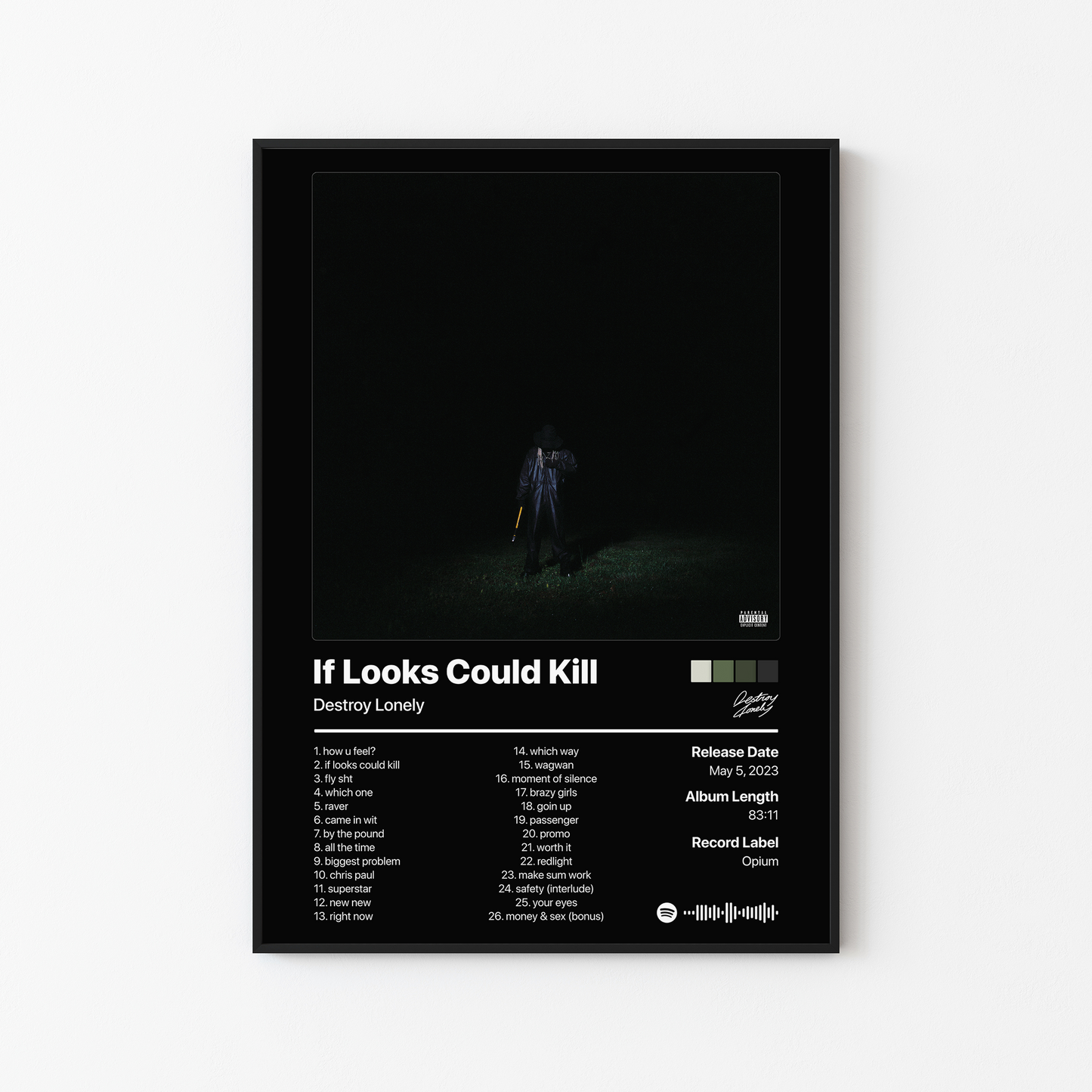 Destroy Lonely If Looks Could Kill Album Poster