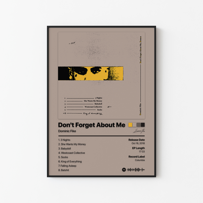 Dominic Fike Don't Forget About Me, Demos Album Poster