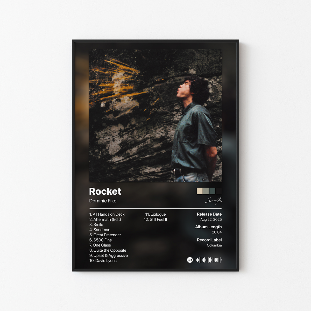 Dominic Fike Rocket Album Poster
