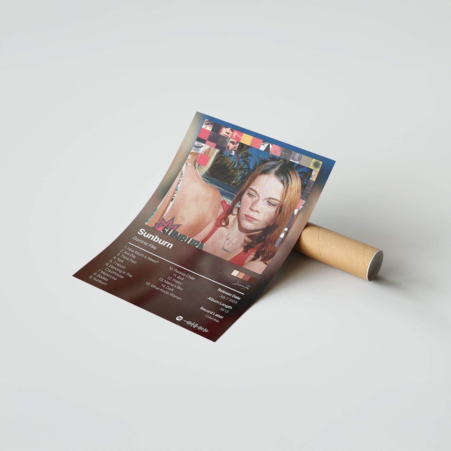 Dominic Fike Sunburn Album Poster