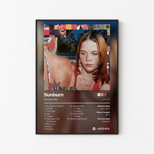 Dominic Fike Sunburn Album Poster