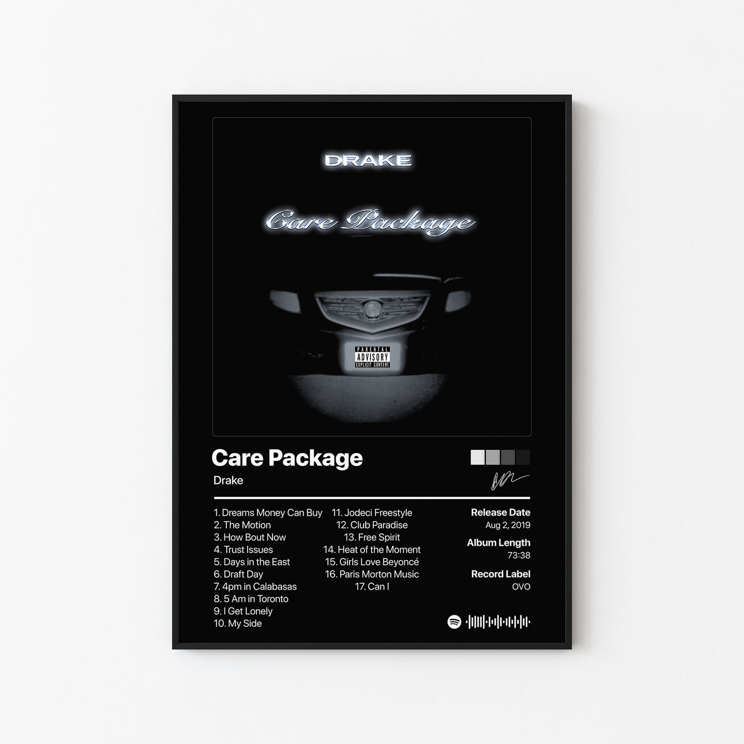 Drake Care Package Album Poster