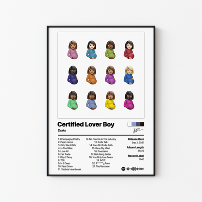 Drake Certified Lover Boy Album Poster