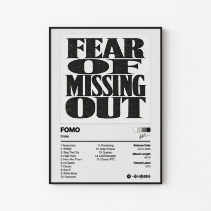 Drake FOMO Album Poster