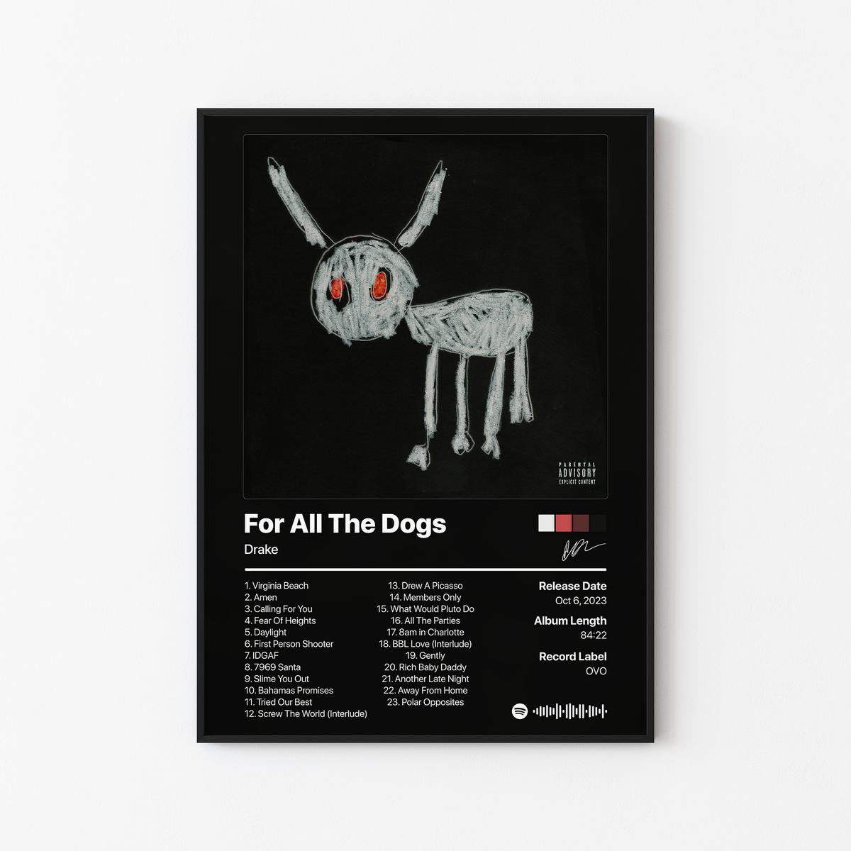 Drake For All The Dogs Album Poster