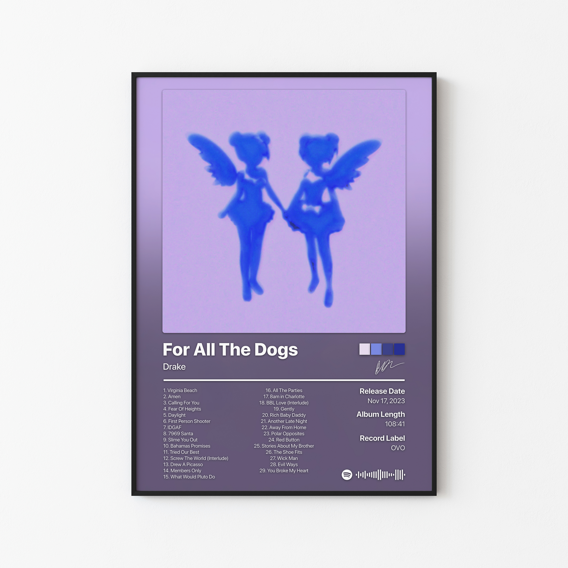 Drake For All The Dogs Scary Hours Edition Album Poster