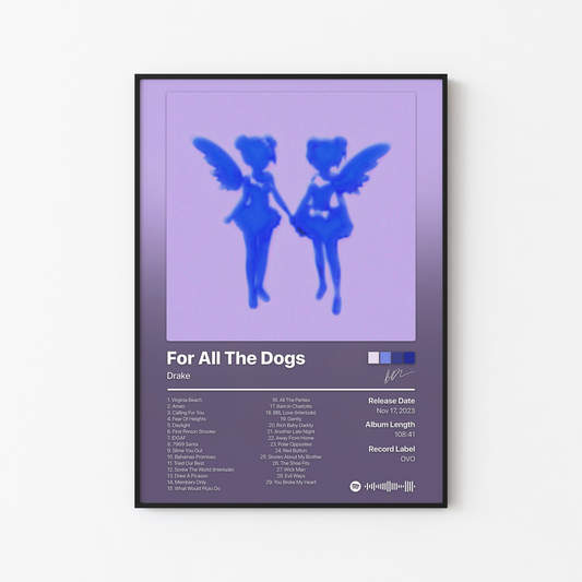 Drake For All The Dogs Scary Hours Edition Album Poster